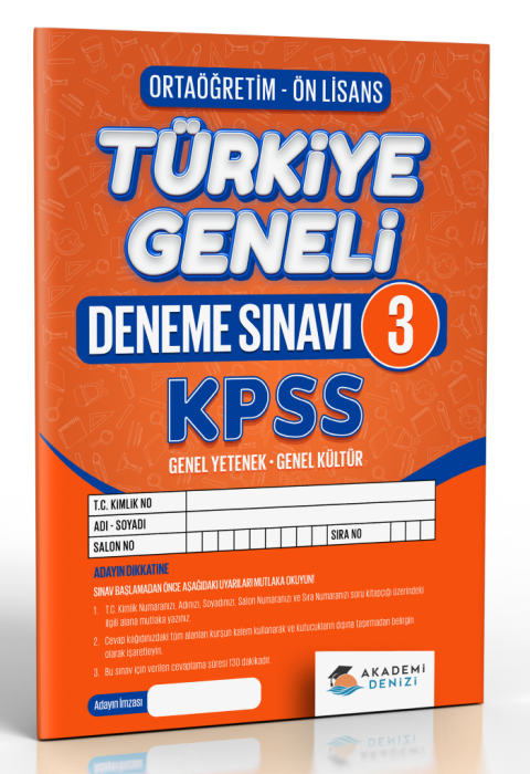 AKADEMİ DENİZİ KPSS LİSE ÖNLİSANS TG3 - 2025-26